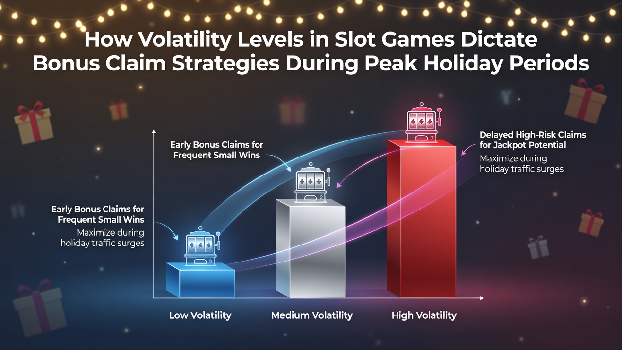 Player analytics dashboard displaying bonus wagering progress across different volatility slot categories during holiday promotions